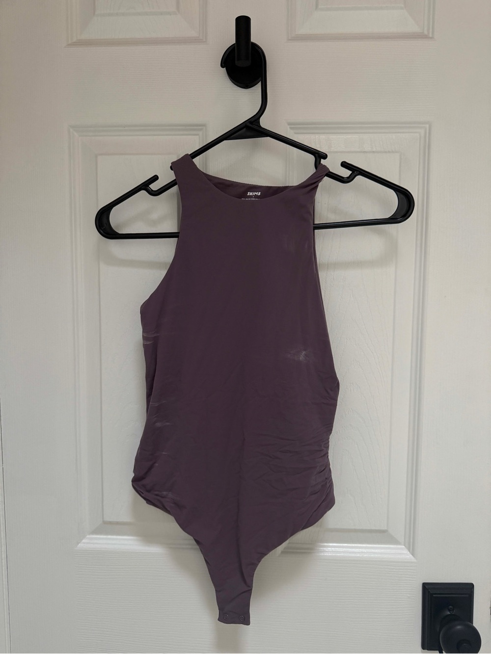 SKIMS Plum Scoop-Neck Bodysuit